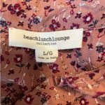 Beach Lunch Lounge Women Top L Pink Ditsy Floral Print Button Up Cottagecore Photo 1