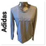 Adidas  Gray Long Sleeve Logo T-shirt size medium Photo 1