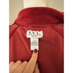 New York Laundry Vintage Y2K Red Velour Zip Up Sweatshirt Photo 4