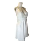 INC White lace bodice chiffon chemise nightgown INTERNATIONAL CONCEPTS L…​ Size L Photo 6