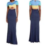 STAUD NWT  Piera Dress Size Small Color Blue Green Yellow Photo 2