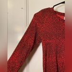Current/Elliott NEW Hallen Leopard Print Long Sleeve T-Shirt Red/Black Sz 0 Photo 6