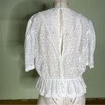 IRO  Embroidered Lace Peplum‎ Top in White 42 Photo 5