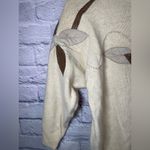 Private Party Vintage Women’s Silk and Wool Blend Cream Colored Embroidered Sweater Photo 4