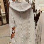 Solid Color Open Front Textured Hoodie Photo 2