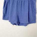 Three Dots [] Periwinkle Blue Cotton Gauze High Rise Elastic Waist Shorts Sz XXL Photo 6