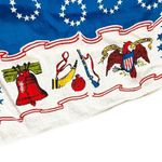 Vintage 1970’s Bandana Fast Color 100% Cotton Patriotic Red White Blue Kerchief Photo 2