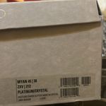 Jimmy Choo  Dazzling Coarse Glitter Fabric Crystal Myan 45 Boots Platinum size 38 Photo 7