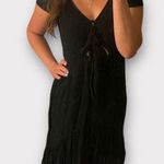 Abercrombie & Fitch Black Cut Out Midi Dress - High Low Photo 4