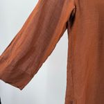 Chico's Vintage Chico’s Silk Linen Blend Shirt Size Small Button Down Brown Rust Light Photo 7