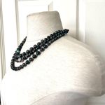 Coldwater Creek triple strand wood bead and turquoise necklace Photo 5