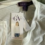 Gloria Vanderbilt  Textured White Henley XXL NEW Photo 2