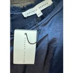 Melissa Nepton Jumpsuit Women XS Navy Satin Lauren Relaxed Pockets Cap Sleeve Blue Photo 4