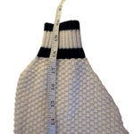 Hollister  Preppy  V-Neck Cream White Cable Knit Sweater Medium Oversized Tennis Photo 9