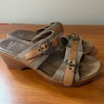 Dansko  Jessie Sand Lizard Wedge‎ Sandals Double Strap Buckle 9700032279 Size 40 Photo 5