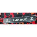 Basically Me Zara Basic Leopard Print Midi Skirt Red Animal Print Small Photo 2