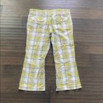 Juicy Couture VINTAGE Plaid Capri Pant Womens Sz 30 Green Pink Y2K Photo 5