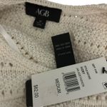 AGB Knitted Vest Ivory NWT SZ MED Oversized Open Weave Office Chic Boho Preppy Photo 7
