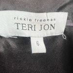 Teri Jon Ricki Freeman velvet silk sleeve sheath dress sz 6 Black Photo 2