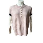 Madewell  Striped Bowden Henley Sweater in Coziest Yarn, Sz XS Photo 2