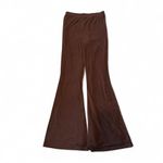 Princess Polly  Brown Velvet Flare Trousers High Rise US 8 Y2K Glam Photo 1