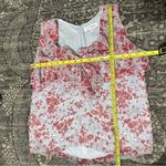 Intermix Women’s Size M Red Light Nlue Layered Silk Ruffle V-Neck Sleeveless Top Photo 5