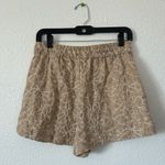 ZARA  EMBROIDERED ELASTIC WAIST SHORTS Sz M Photo 6