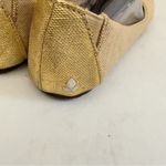 REEF  Tropic Ballet Flats Womens Gold Tan Tweed Linen Slip On Almond Toe Size 9 Photo 7