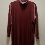 Urban Outfitters  Evie Velour Rust Orange Long Sleeve Turtleneck Mini Dress Sz XS Photo 3