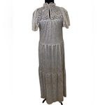 Anthropologie Flutter sleeve mock neck tiered maxi dress Photo 5