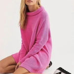 Free People  Ottoman Oversized Pink Slouchy Tunic - Size - Small Photo 0