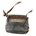 Myra Bag Seeker Leather Crossbody shoulder Handbag Canvas Blue Photo 2