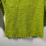 Haystacks Top Women XS Green Lettuce Hem 3/4 Sleeve Crinkle Y2K Bratz Spring Photo 3