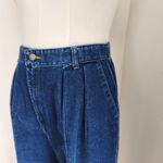 American Vintage Vintage 80s Props High Waisted Dark Wash Pleated Trouser Jeans Straight Leg 12 Photo 2