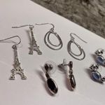 Lot Of 4 Costume Jewelry Pierced Earrings Mostly Dangle Mix Photo 3