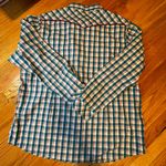Bit & Bridle Teal Plaid Western Shirt Pearl Snap Pearl Snap Pockets Women XL Photo 9