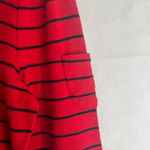 Lauren Ralph Lauren Long Sleeve Striped Top with Arm Pocket Size Medium Red Photo 3