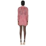 IRO  Canian Dress in Light Pink 40 New Womens Metallic Shirt Faux Wrap Mini Photo 1