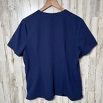 FIGS Navy Blue V Neck Two Pocket Scrub Top Womens Size XL Photo 4