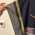 Colleen Lopez Blue Tunic Poncho with Orange and Purple Accents Size Large Photo 4