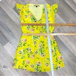 Prince & Fox Aeropostale Floral Ruffle Surplice Dress Yellow Peach Medium Photo 12
