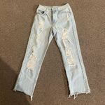 Los Angeles Apparel Distressed Light Washed Jeans Photo 0