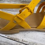 Crocs Tulum Sandals Sz 7 Canary Yellow Strappy Ankle Buckle Flat Comfort Casual Photo 7