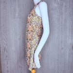 ZARA  trafaluc gold and brown warm tone paisley dress sleeveless short dress sm Photo 7