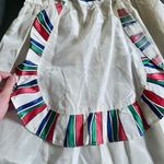 Vintage 1950s White Ruffle Jumper Dress with Apron Trim Handmade XS Photo 1
