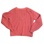Marine layer Evelyn Pullover Pink Mineral Red Pointelle Knit Alpaca Small Photo 5