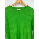 Lilly Pulitzer Bright Green Cashmere Wool Cable Knit Sweater Size Medium Preppy Photo 1