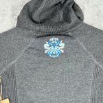 Telluride Sweater Womens XS Gray Blue Graphic Hoodie Knit Neutral Active Outdoor Photo 4