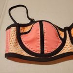 Bar III Peach Bikini Top Color Block Pink Orange Medium Photo 5