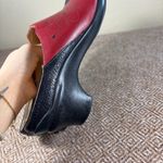 Aravon Womens Mules Leather Shoes Red Black Swirl Stitching Sz 9.5E Boho Western Photo 6